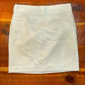 Banana Republic Glittery-White Skirt, Size 0